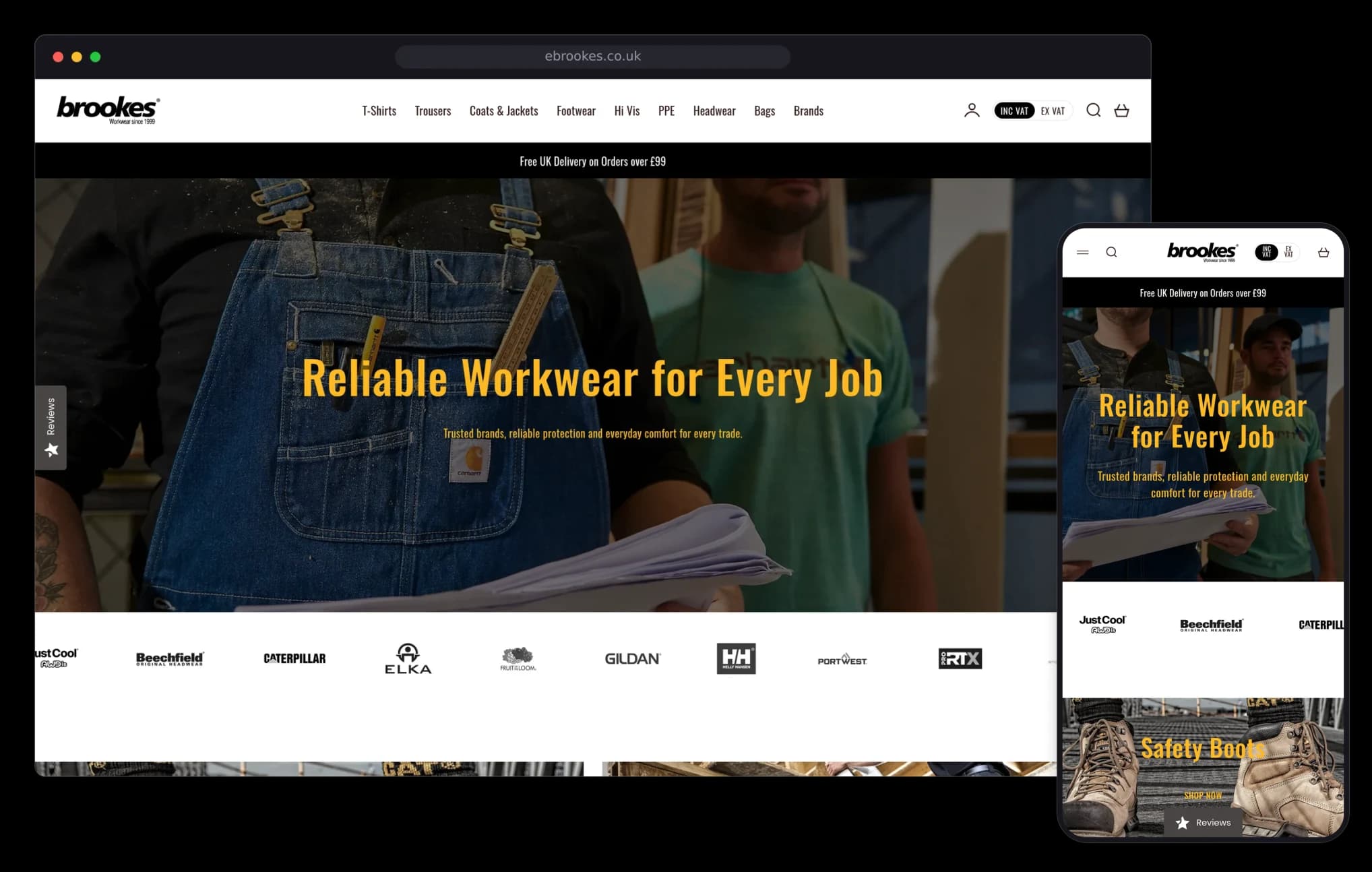 eBrookes website on desktop and mobile