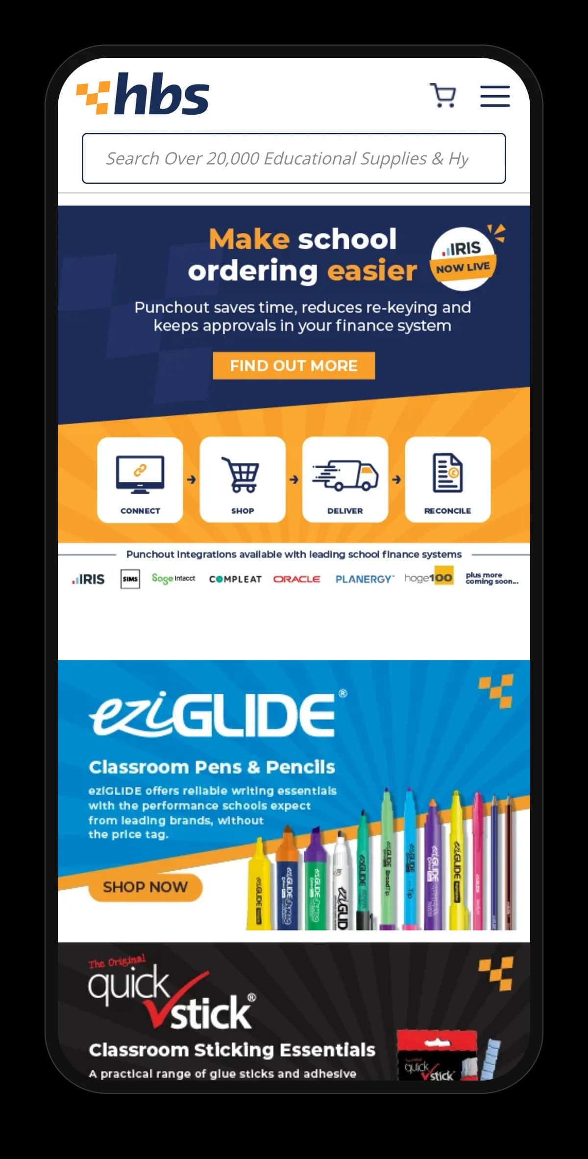 Project mobile mockup